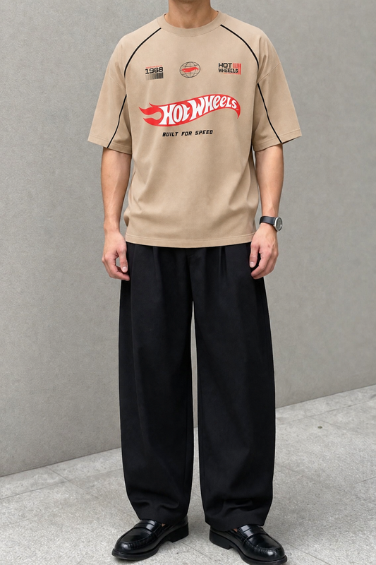 Hot Wheels Built For Speed Oversized Printed Tee