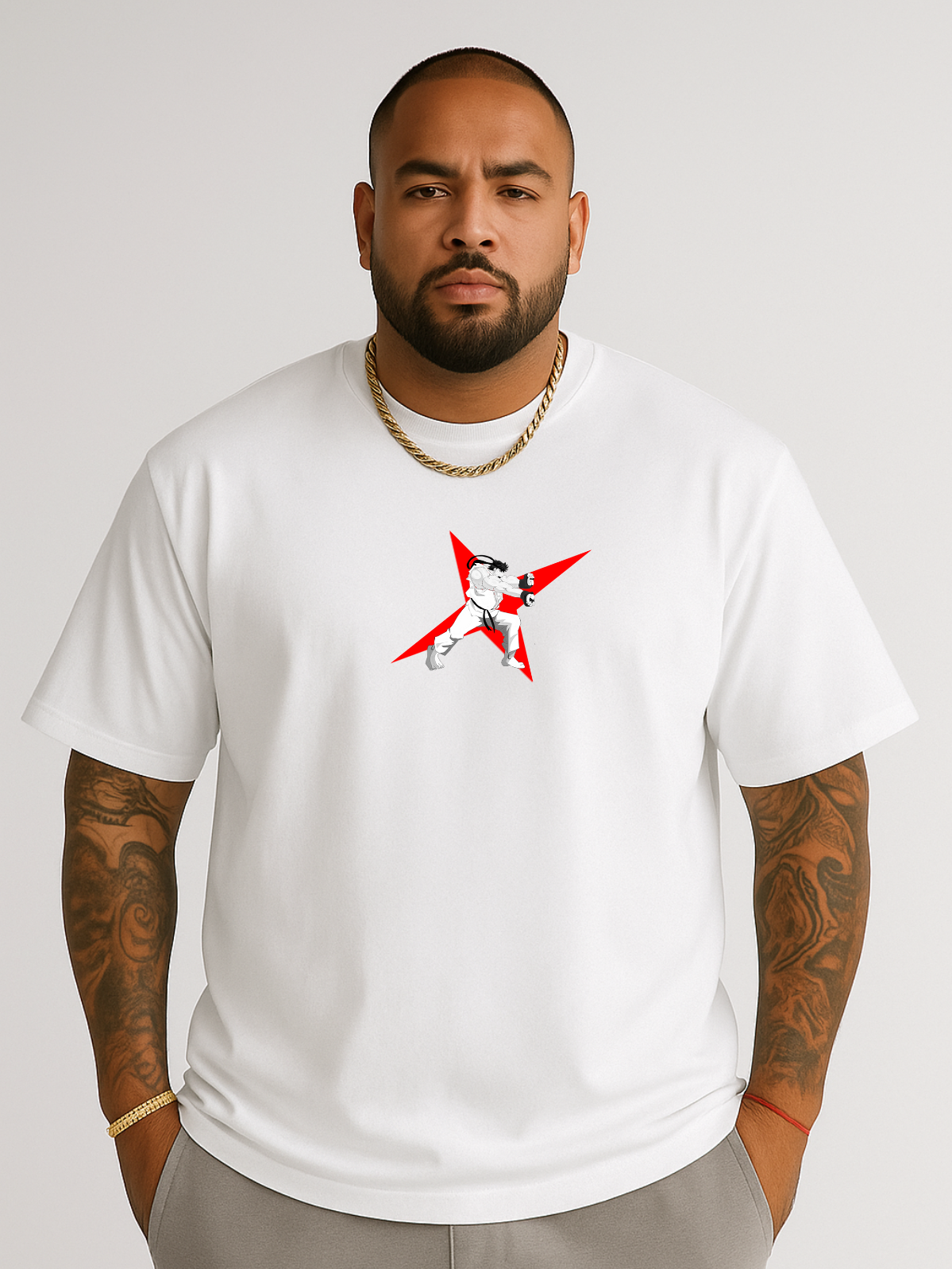Printed Drop Shoulder Tee