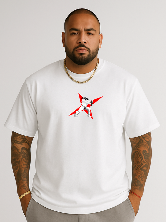 Printed Drop Shoulder Tee