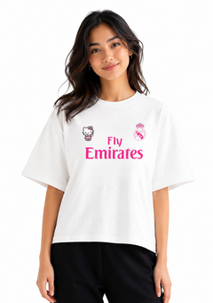 Hala Madrid x Hello Kitty Printed Drop Shoulder Tee