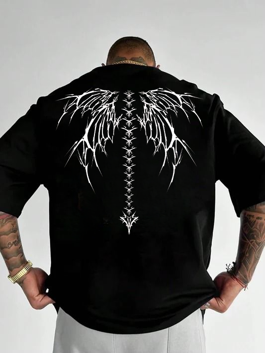 Printed Drop Shoulder Tee