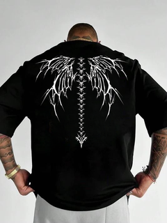 Dark Wings Drop Shoulder Printed Tee