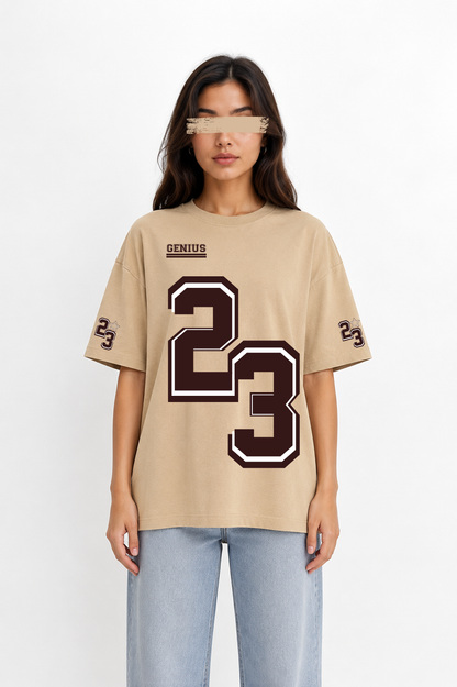 Genius 23 Drop Shoulder Oversized Printed Tee