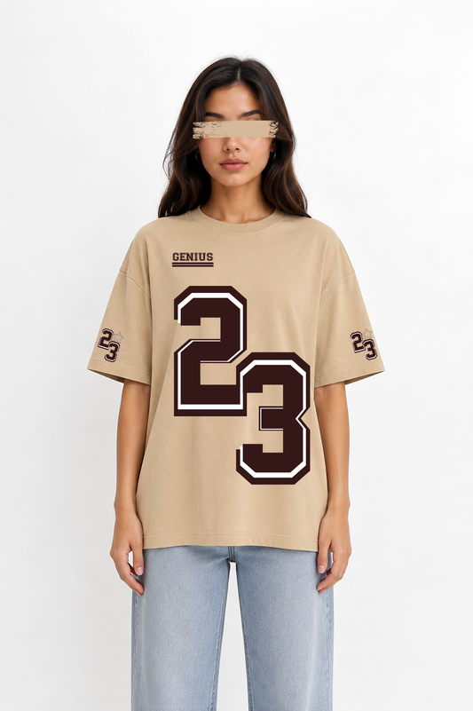 Genius 23 Drop Shoulder Oversized Printed Tee