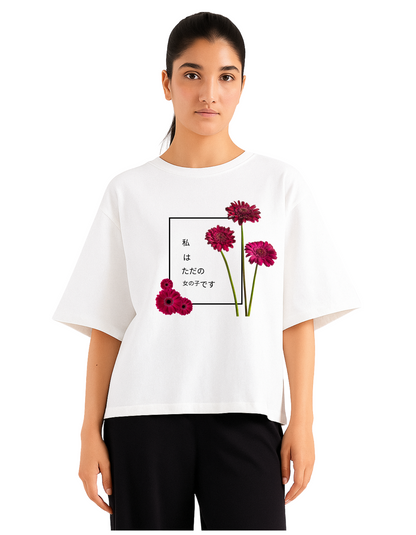 Printed Drop Shoulder Tee