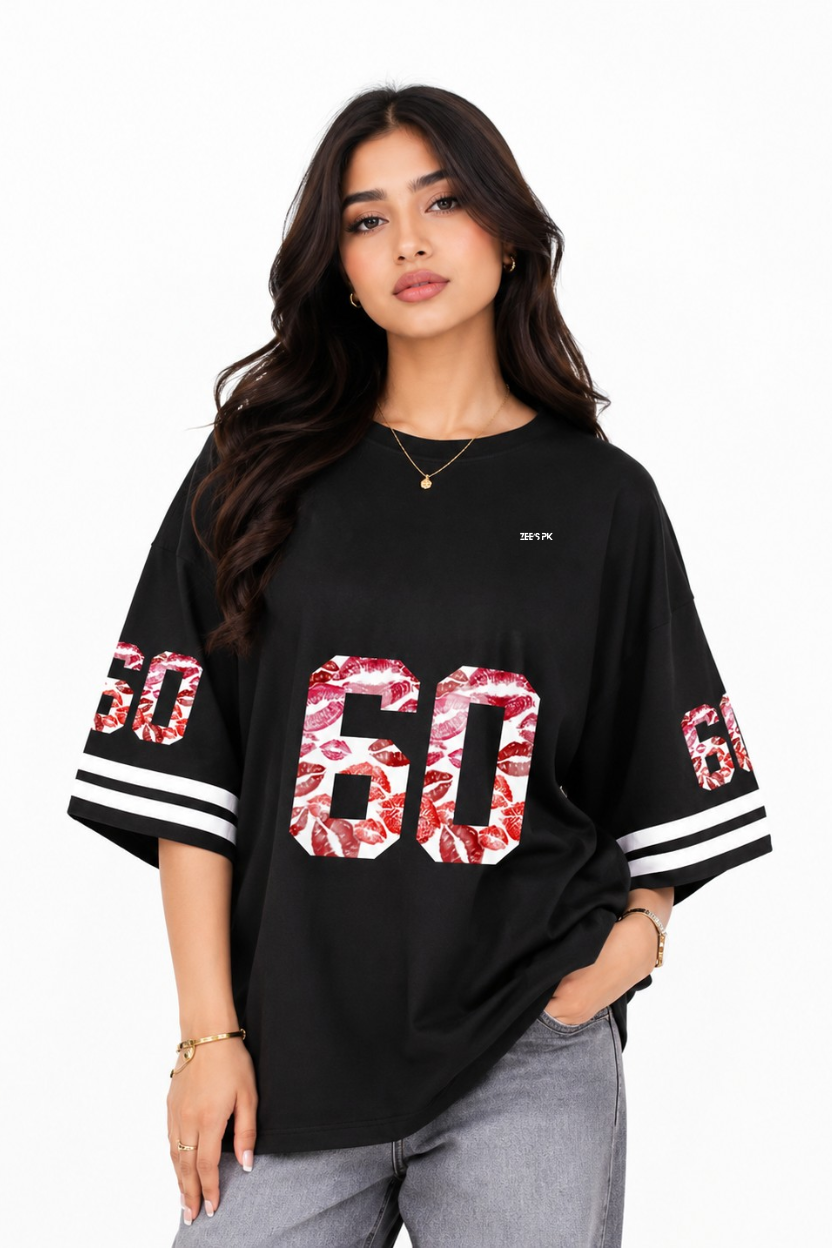 Zee's PK No.60 Kiss Oversized Printed Tee