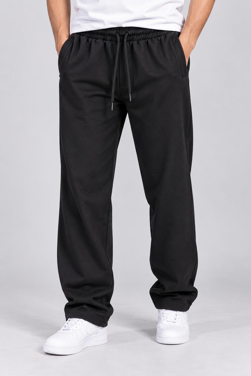 Men's Straight-Leg Fleece Trousers – 350 GSM