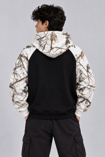 Jungle Camo Raglan Hoodie – Unisex Streetwear