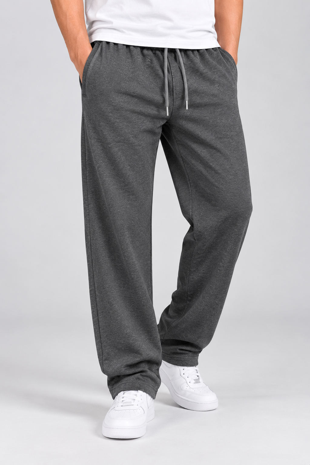 Men's Straight-Leg Fleece Trousers – 350 GSM