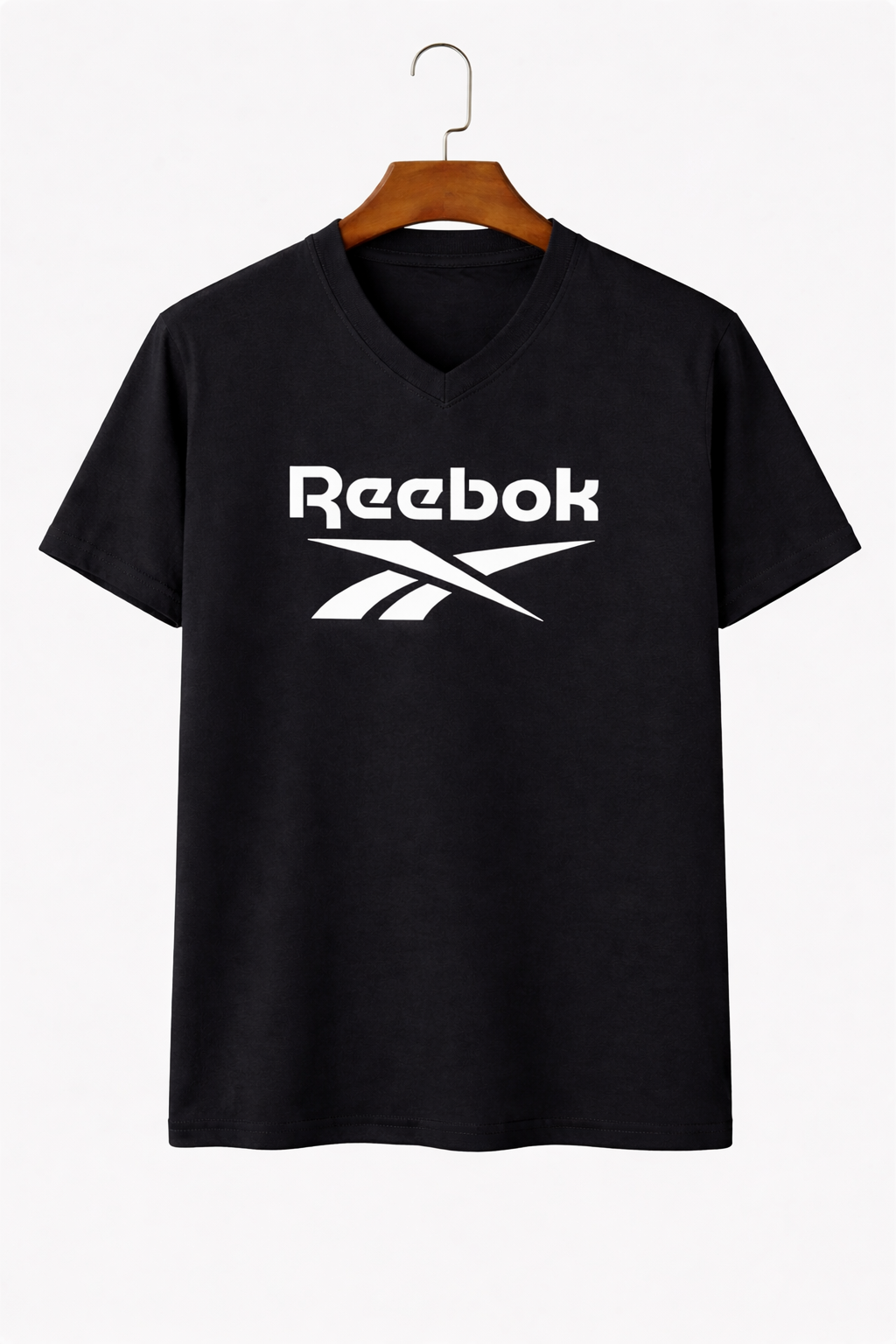 Reebok Black V-Neck Graphic T-Shirt