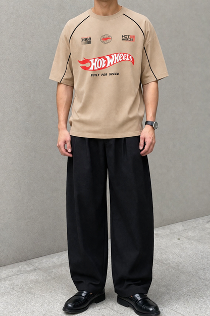 Hot Wheels Built For Speed Oversized Printed Tee
