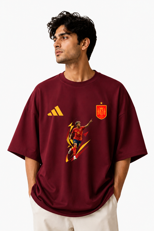 Lamine Yamal 19 Spain Oversized Printed Tee
