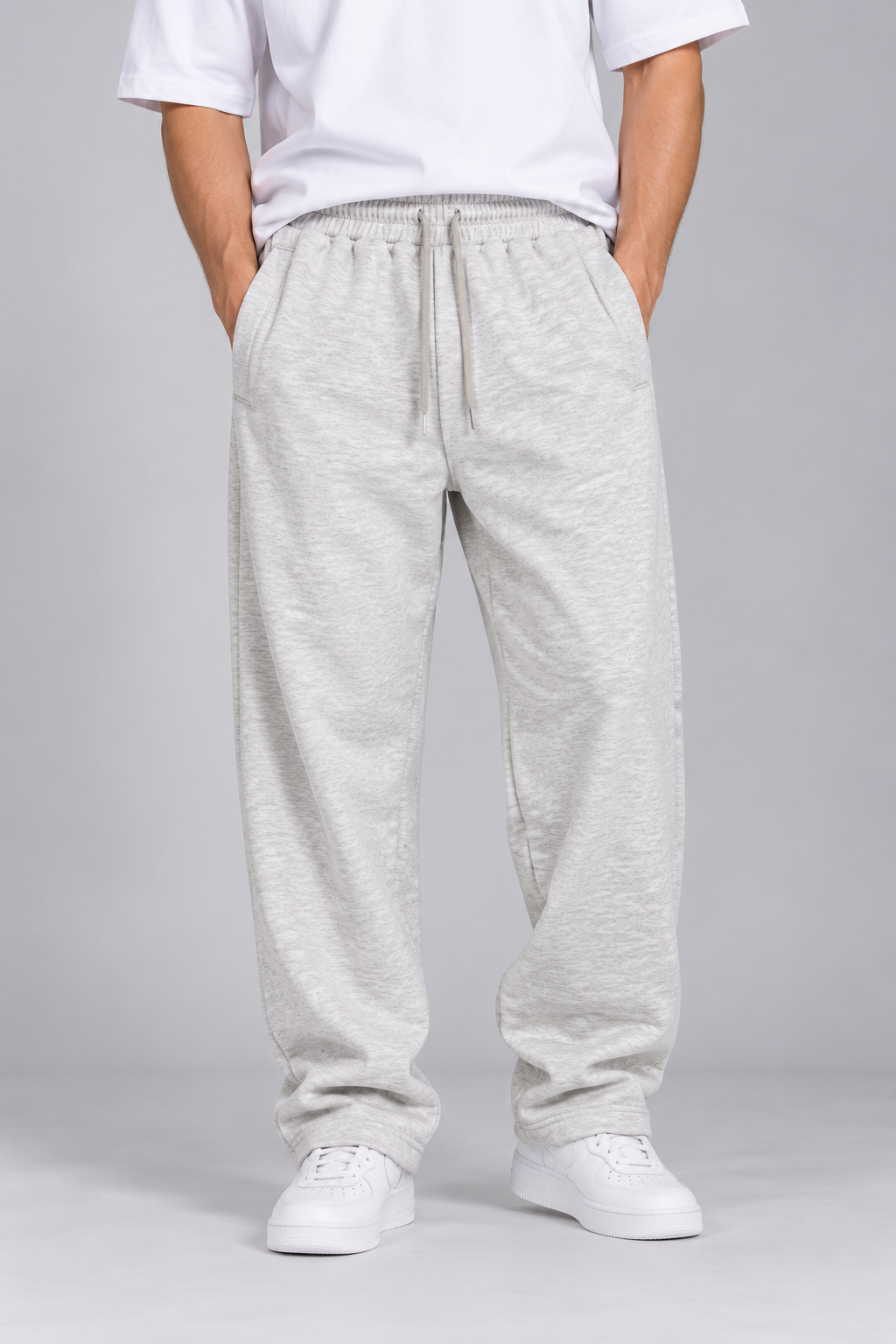 Men's Straight-Leg Fleece Trousers – 350 GSM