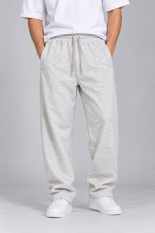 Men's Straight-Leg Fleece Trousers – 350 GSM