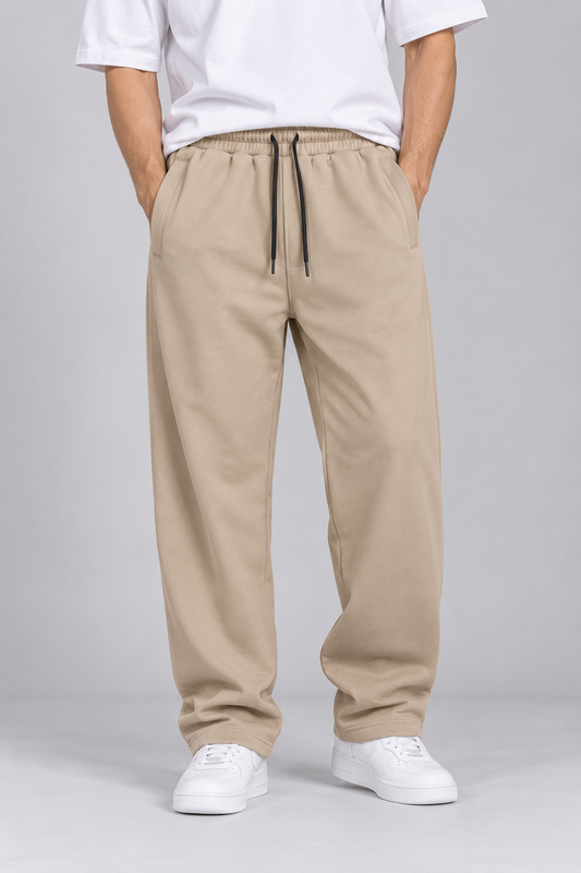 Men's Straight-Leg Fleece Trousers – 350 GSM