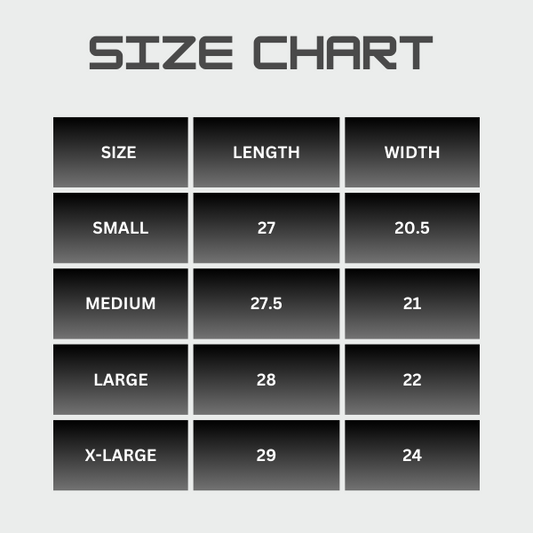 Size Chart Drop Shoulder