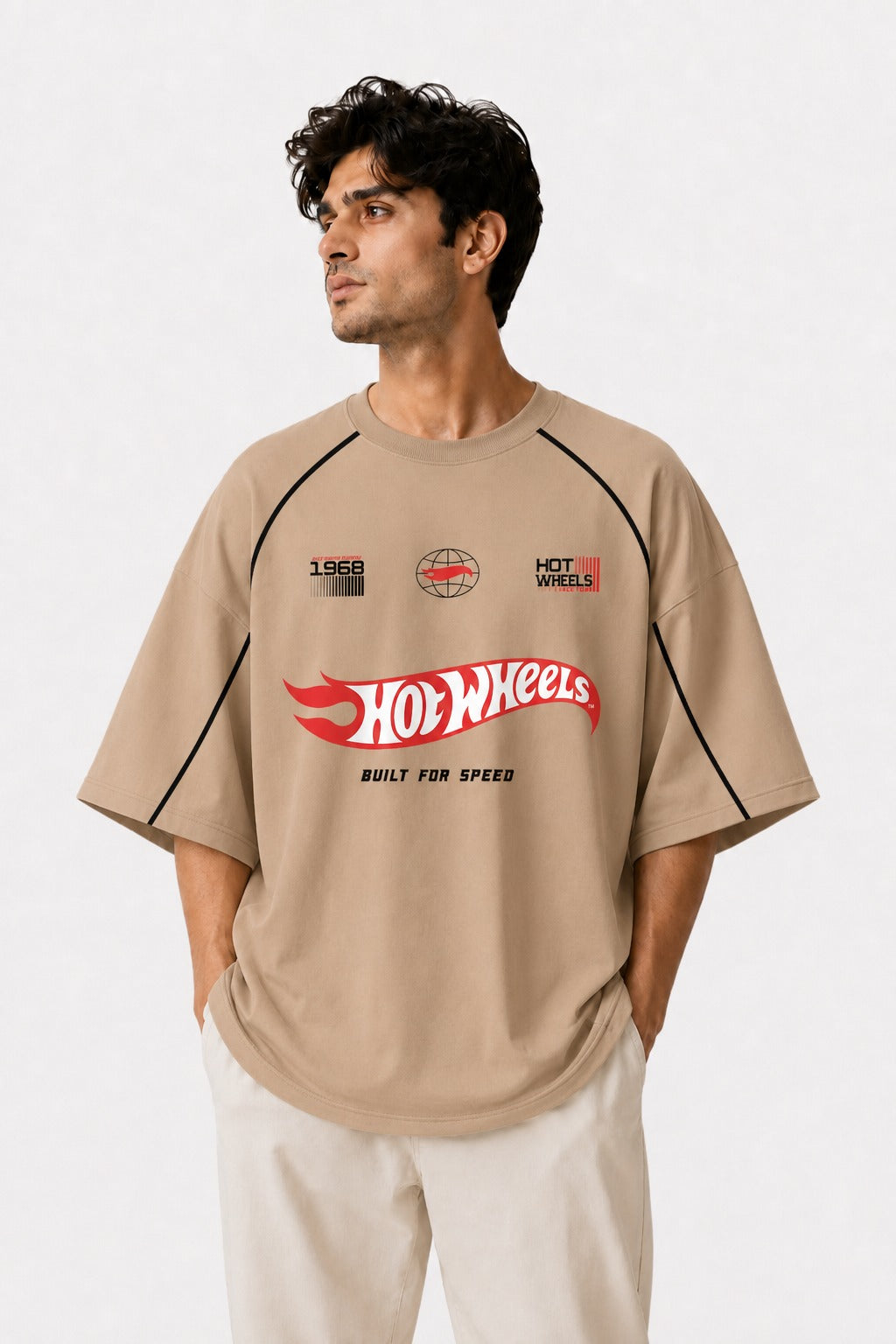 Hot Wheels Built For Speed Oversized Printed Tee