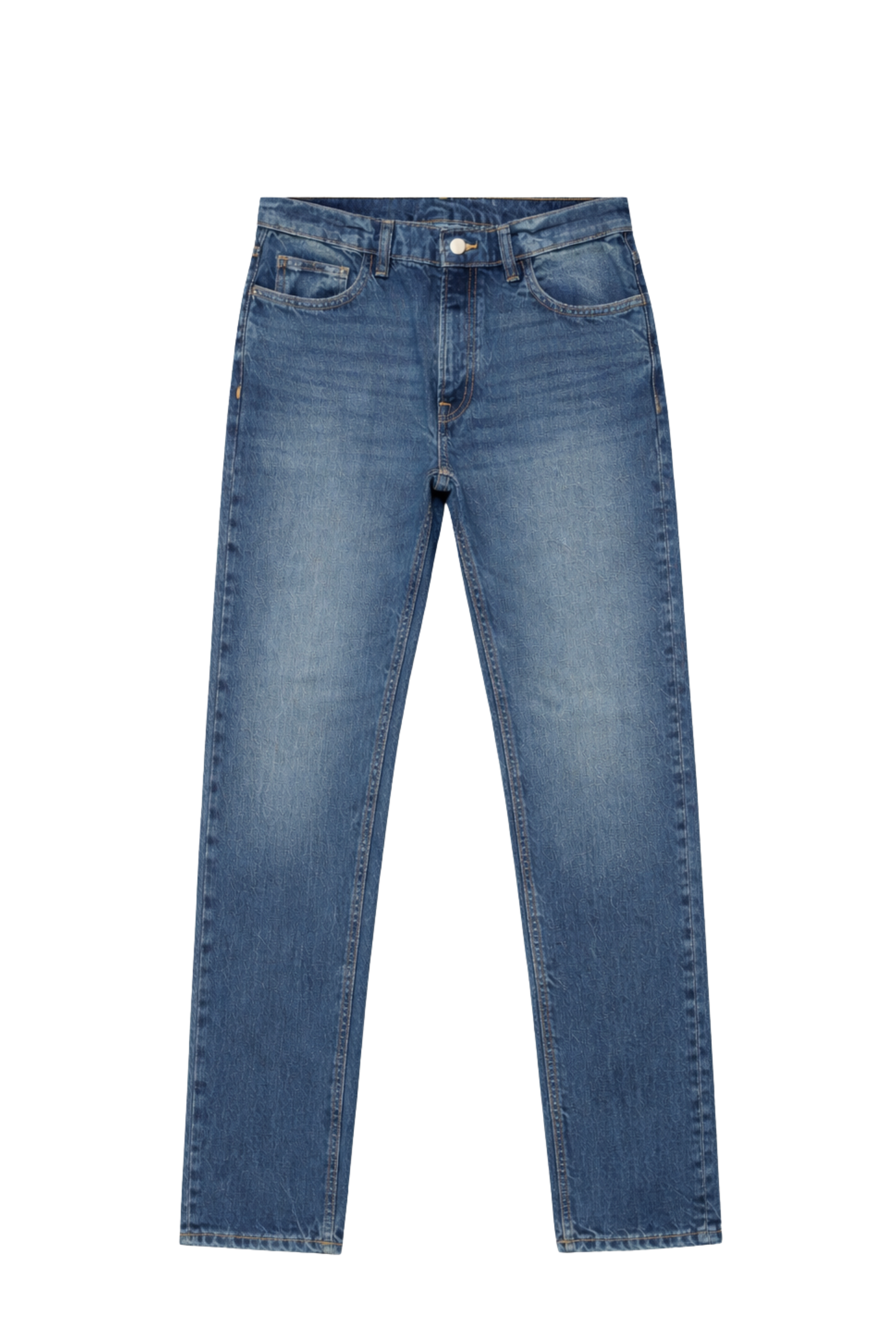 Men's Baggy Fit Washed Denim Jeans