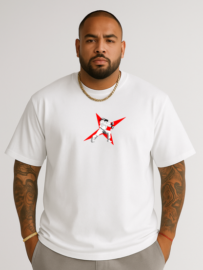 Printed Drop Shoulder Tee