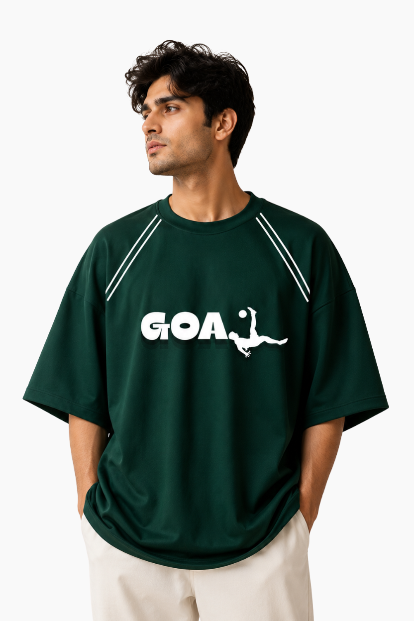 GOAL! Oversized Dropshoulder Football Printed Tee