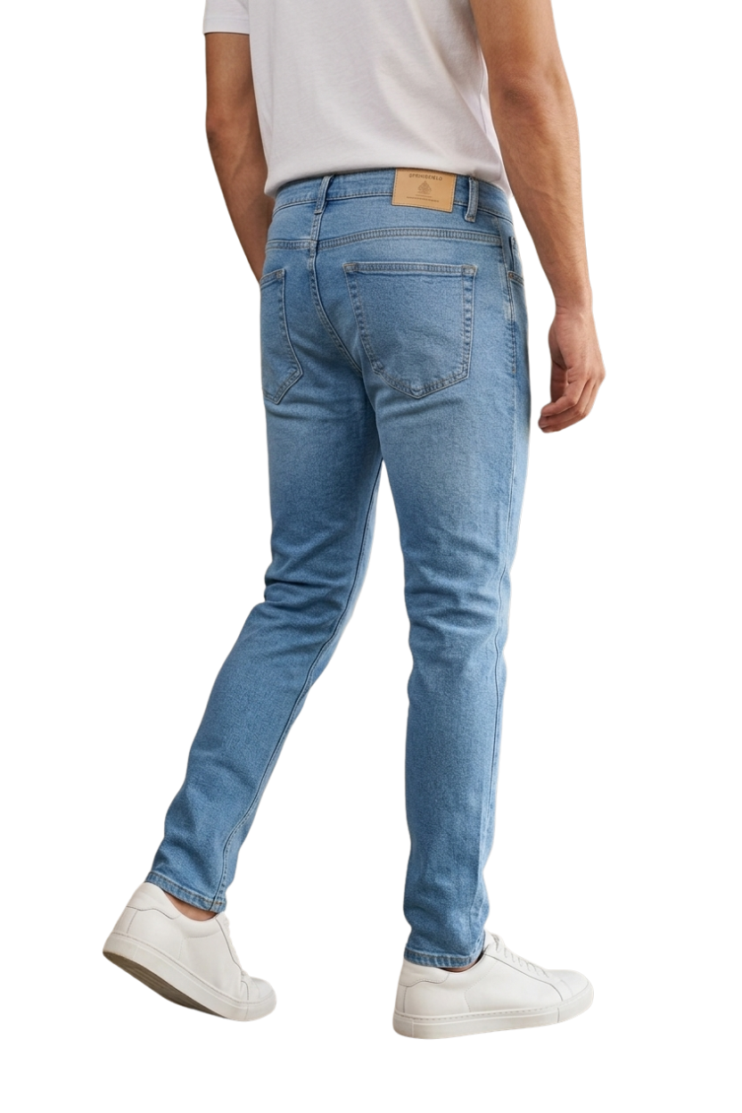 Men's Baggy Fit Washed Denim Jeans