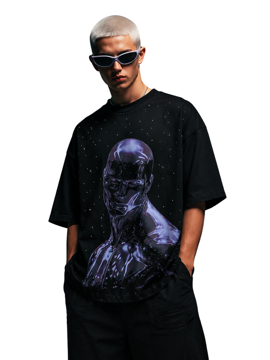 Humanoid Graphic Oversized Drop Shoulder Printed Tee