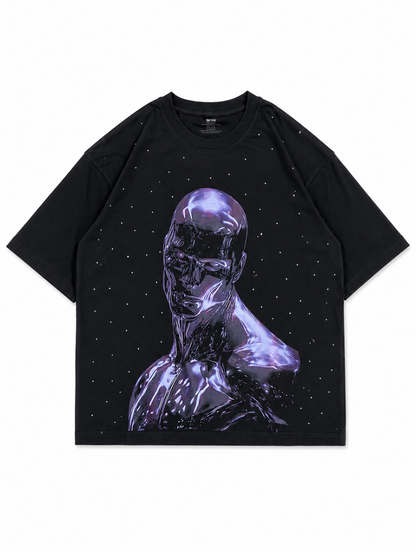 Humanoid Graphic Oversized Drop Shoulder Printed Tee