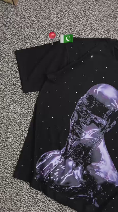 Humanoid Graphic Oversized Drop Shoulder Printed Tee