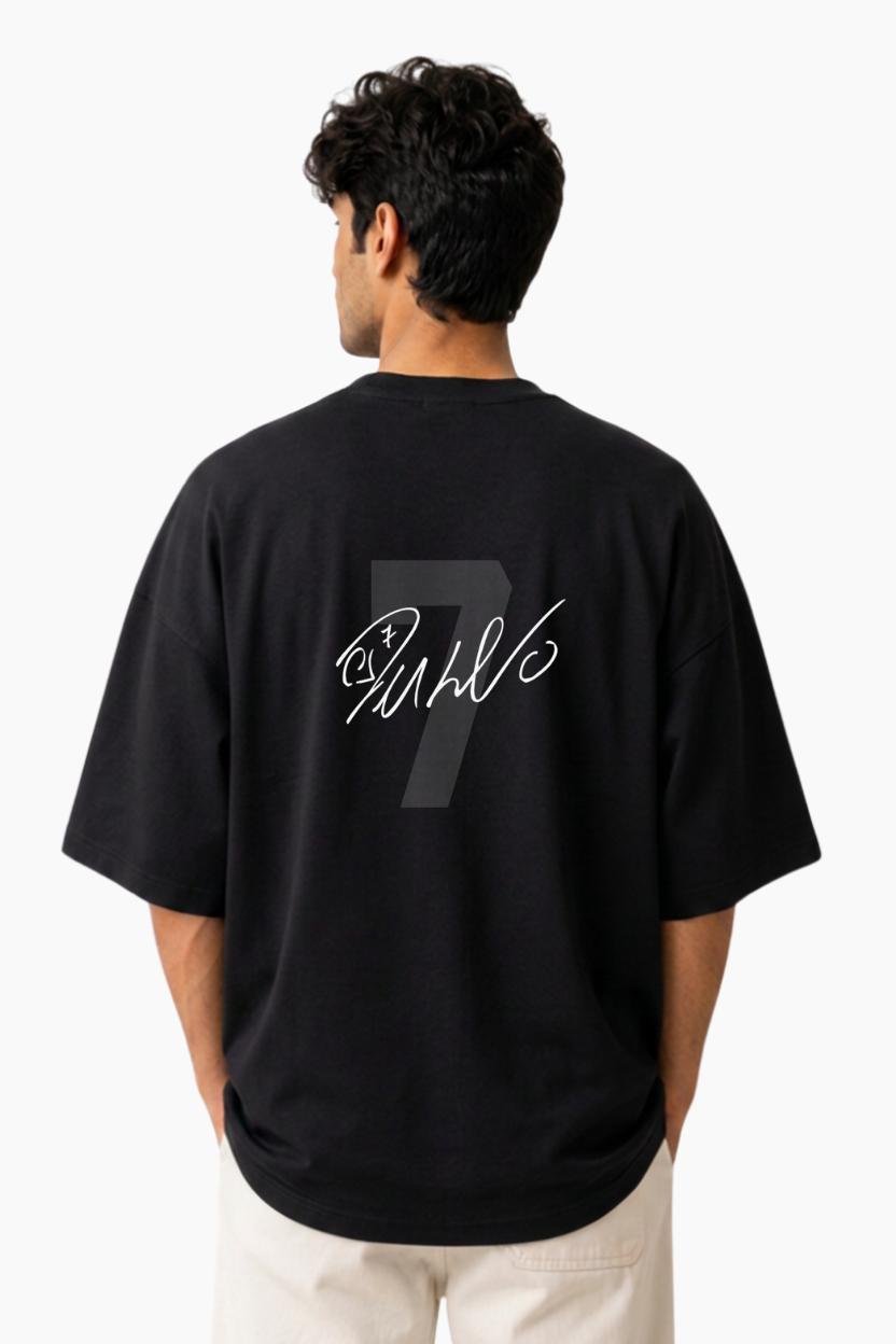 CR7 Siuuuu Ronaldo Oversized Drop Shoulder Printed Tee
